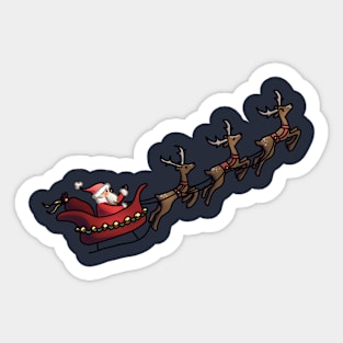 Santa's Sleigh Sticker